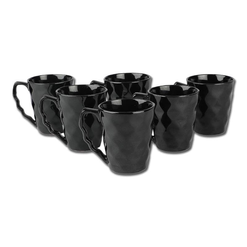 Buy Pitch-Dark Ceramic Mug - Set Of Six Mug & Tea Cup from Vaaree