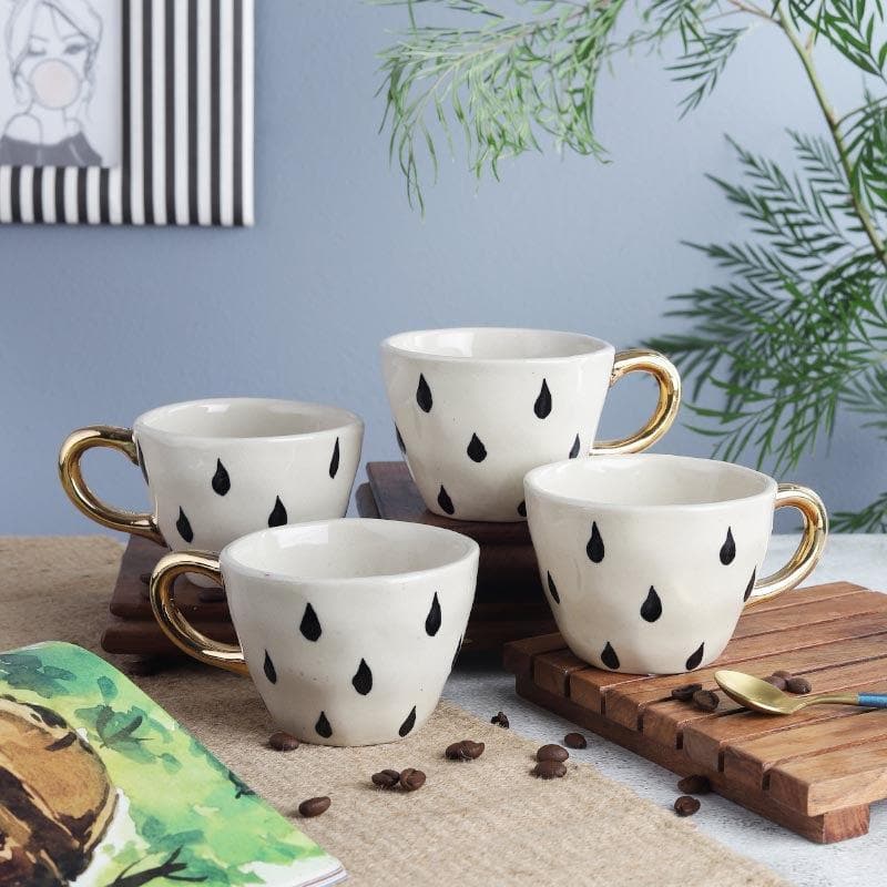 Buy Rain Drop Ceramic Cup - Set Of Four Mug & Tea Cup from Vaaree