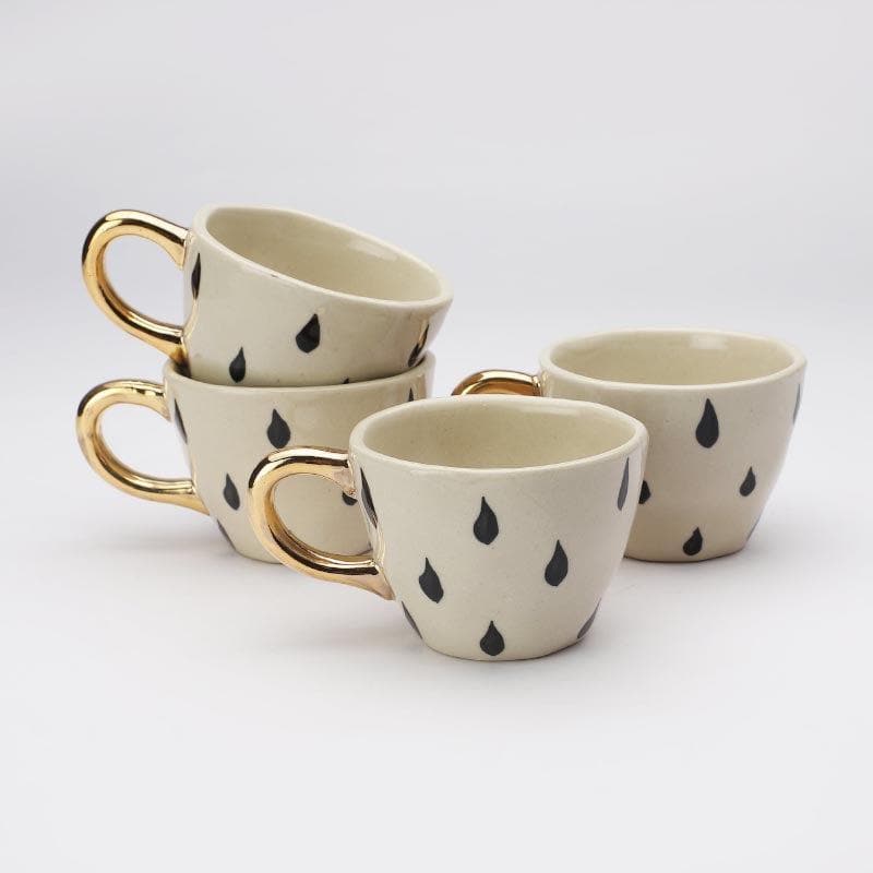 Buy Rain Drop Ceramic Cup - Set Of Four Mug & Tea Cup from Vaaree