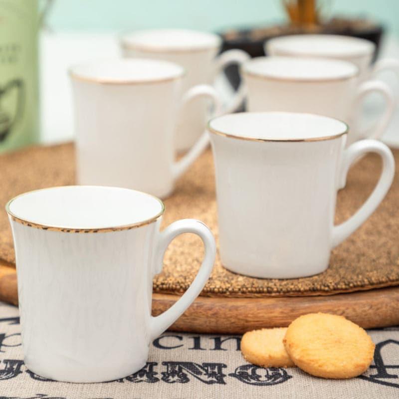 Buy Ravenna Goldline Mug (210 ML) - Set Of Six Mug & Tea Cup from Vaaree