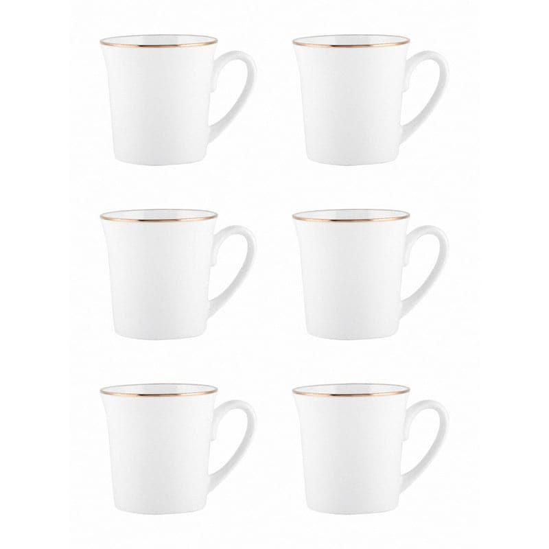 Buy Ravenna Goldline Mug (210 ML) - Set Of Six Mug & Tea Cup from Vaaree