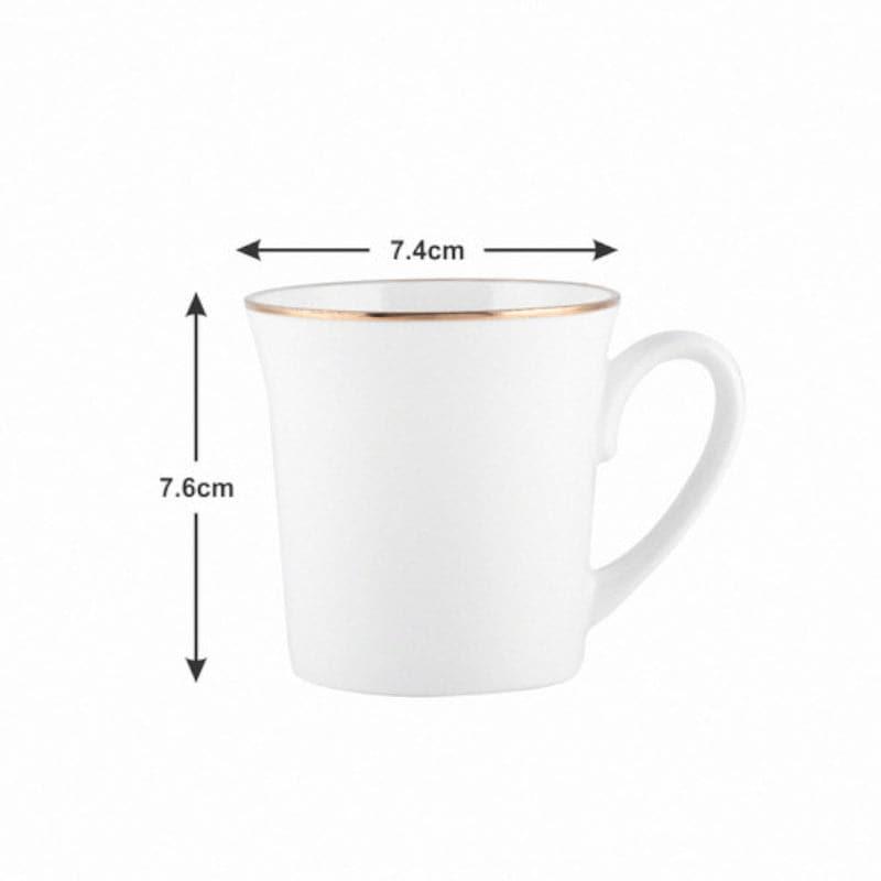 Buy Ravenna Goldline Mug (210 ML) - Set Of Six Mug & Tea Cup from Vaaree