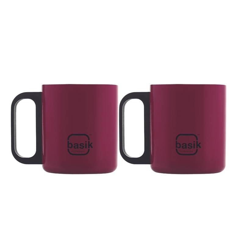 Mug & Tea Cup - Raya Stainless Steel Mug (Plum) - Set Of Two