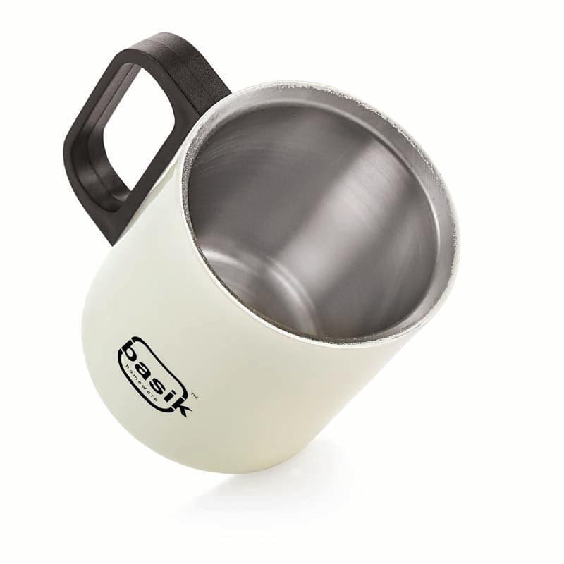 Mug & Tea Cup - Raya Stainless Steel Mug (White) - Set Of Two