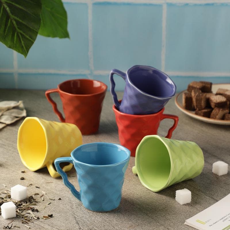 Buy Regi Ceramic Mug - Set Of Six Mug & Tea Cup from Vaaree