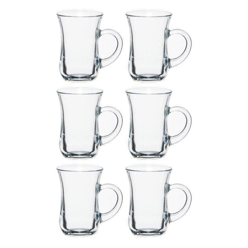 Buy Revatilize Curved Glass Mug (Tall) - Set Of Six Mug & Tea Cup from Vaaree