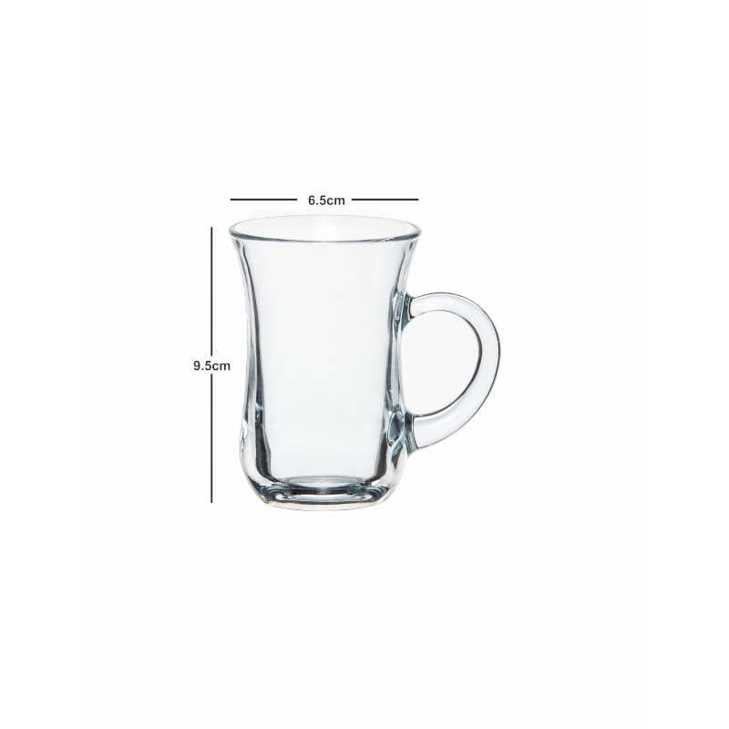 Buy Revatilize Curved Glass Mug (Tall) - Set Of Six Mug & Tea Cup from Vaaree