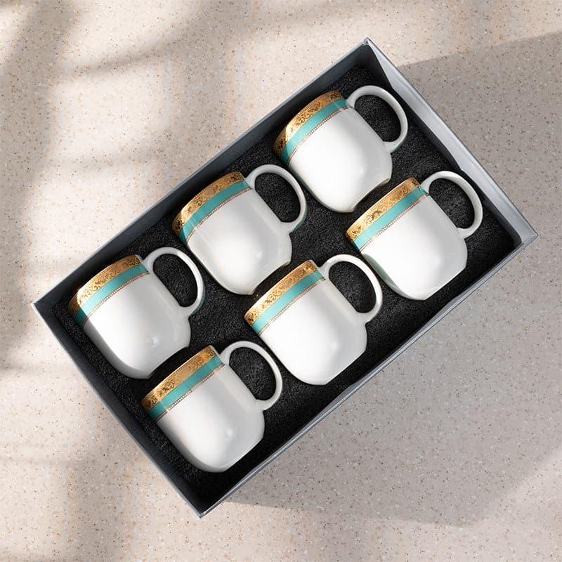 Buy Rigva Goldo Aqua Mug (260 ML) - Set Of Six Mug & Tea Cup from Vaaree