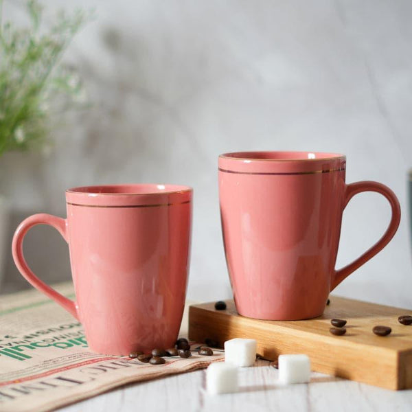 Mug & Tea Cup - Riply Sip Mug (Pink) - Set Of Two