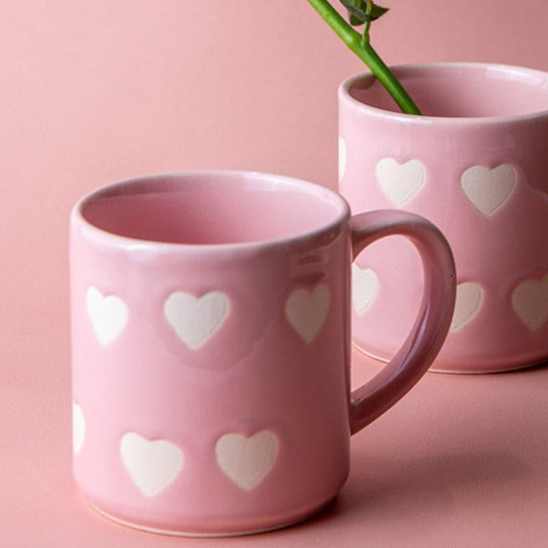 Buy Romeo Heart Mug (Pink) - Set Of Two Mug & Tea Cup from Vaaree