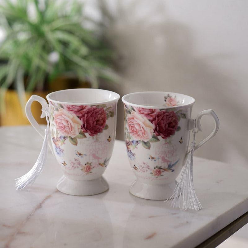 Buy Rose Rejoice Mug (350 ML) - Set Of Two Mug & Tea Cup from Vaaree