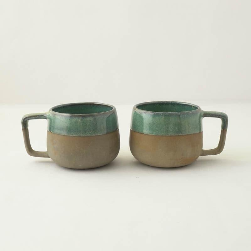 Buy Rustic Green Mug - Set Of Two Mug & Tea Cup from Vaaree