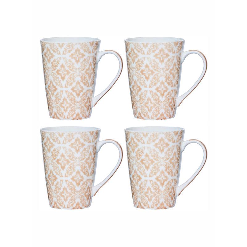 Mug & Tea Cup - Shigha Ethnic Beige Mug (360 ML) - Set Of Four