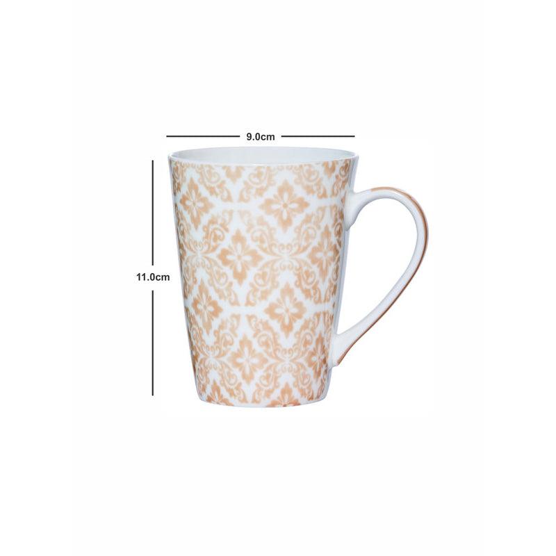 Mug & Tea Cup - Shigha Ethnic Beige Mug (360 ML) - Set Of Four