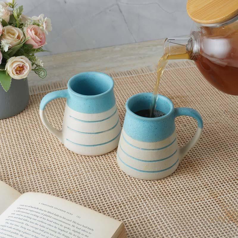 Buy Solway Ceramic Mug (300 ML) - Set Of Two Mug & Tea Cup from Vaaree