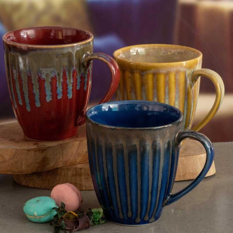 Buy Spectrum Kulhad - Set Of Three Mug & Tea Cup from Vaaree