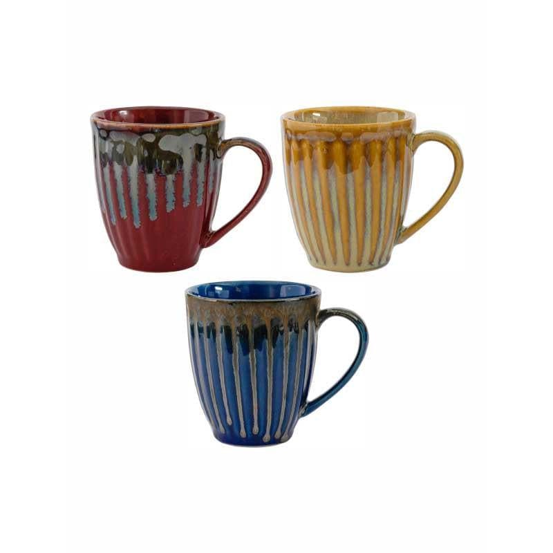 Buy Spectrum Kulhad - Set Of Three Mug & Tea Cup from Vaaree