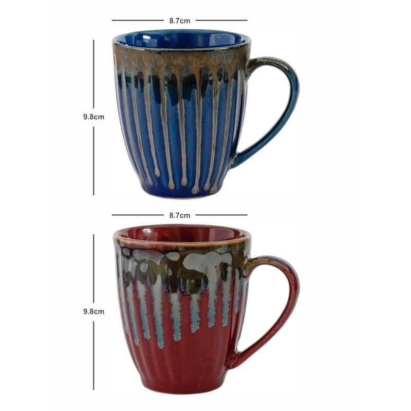 Buy Spectrum Kulhad - Set Of Three Mug & Tea Cup from Vaaree