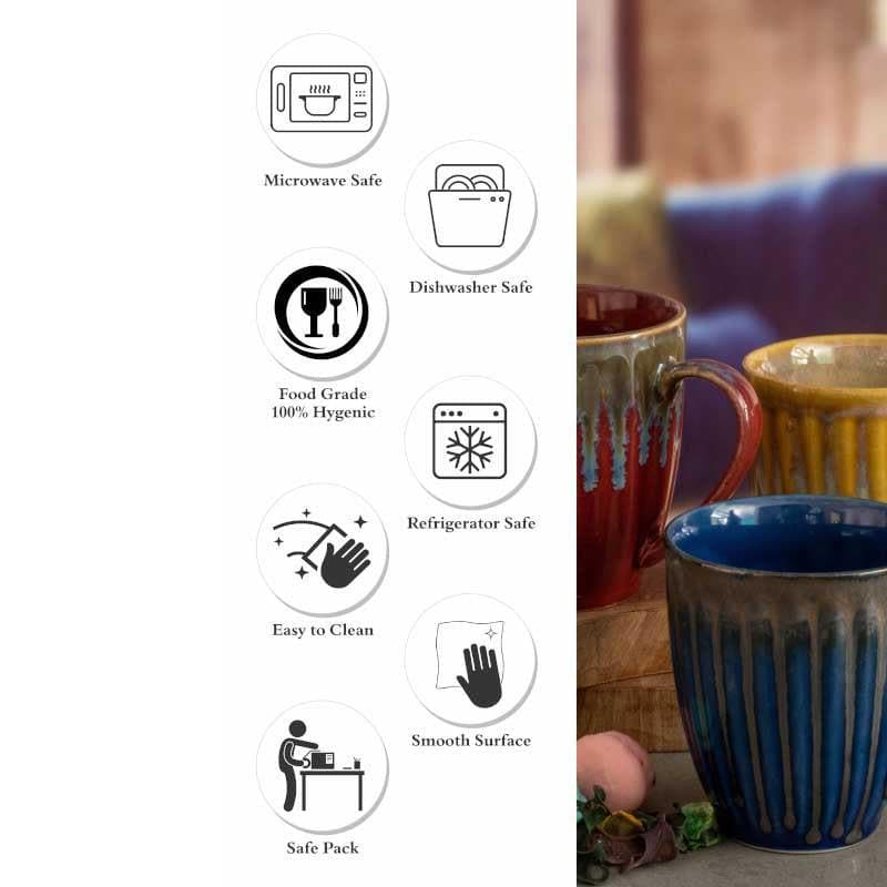 Buy Spectrum Kulhad - Set Of Three Mug & Tea Cup from Vaaree