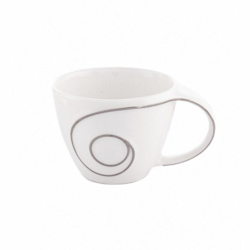 Mug & Tea Cup - Spiral Steam Silver Mug (120 ML) - Set Of Six