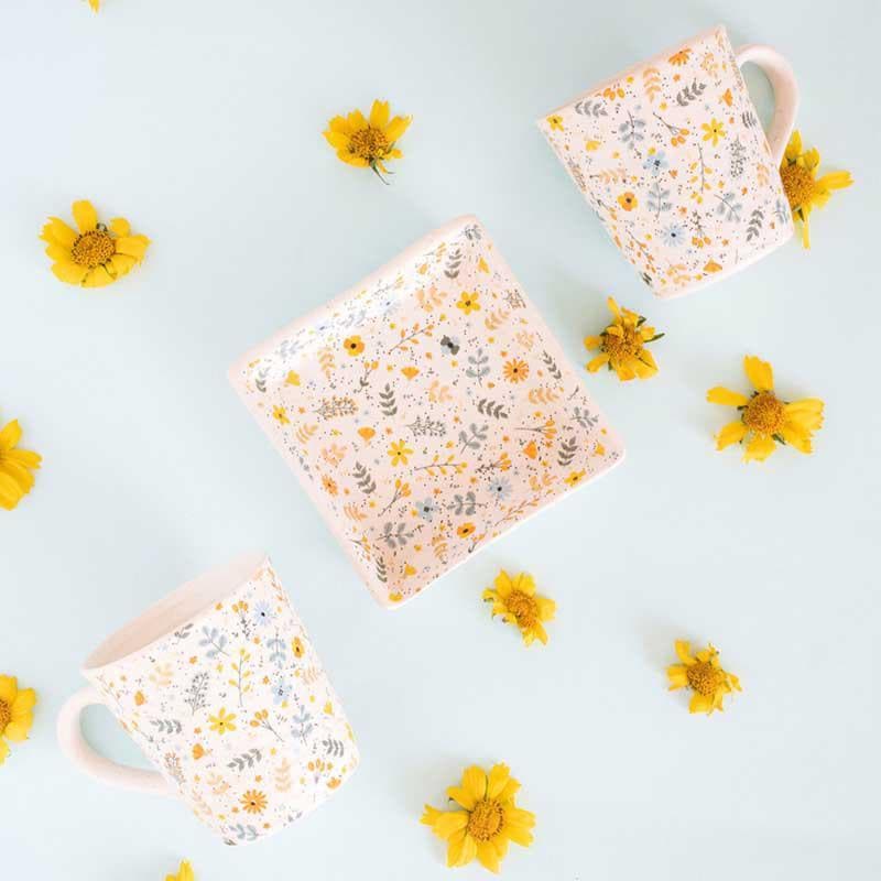 Mug & Tea Cup - Spring Sprinkle Mug & Tray - Set Of Three