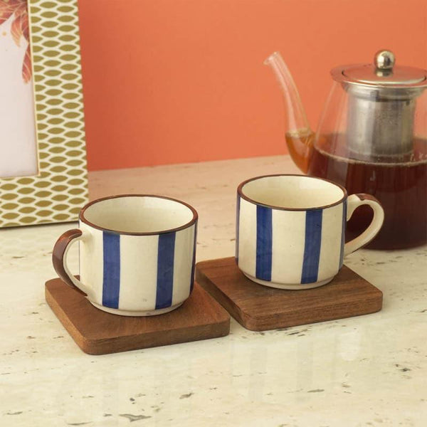 Mug & Tea Cup - Stripe Magic Mug - Set Of Two