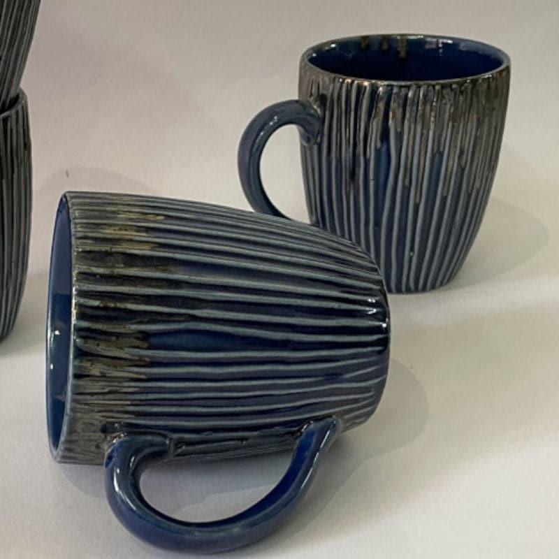 Buy Stripe Sona Mug Blue - 300 ML Mug & Tea Cup from Vaaree