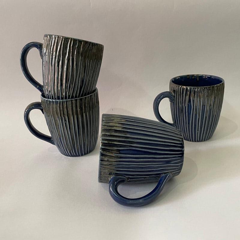 Buy Stripe Sona Mug Blue - 300 ML Mug & Tea Cup from Vaaree