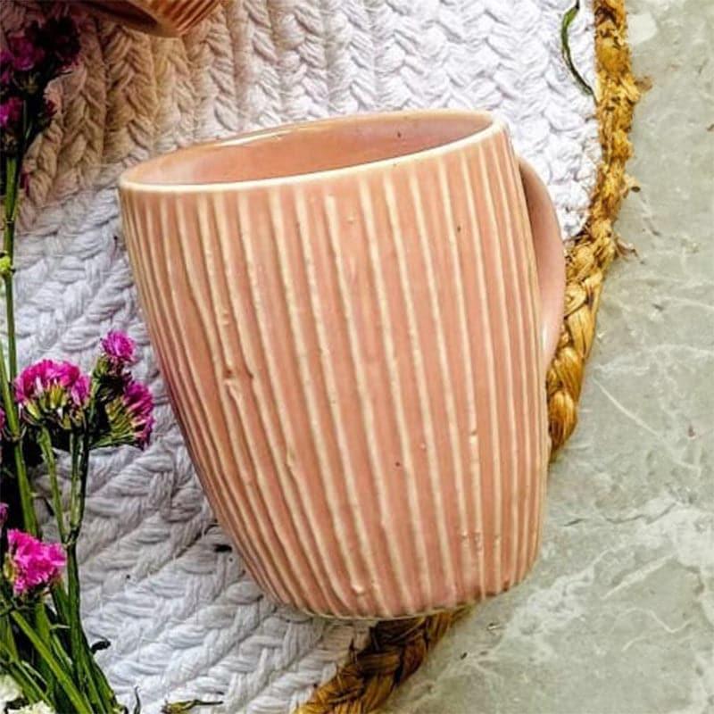 Mug & Tea Cup - Stripe Sona Mug (Peach) - Set Of Two