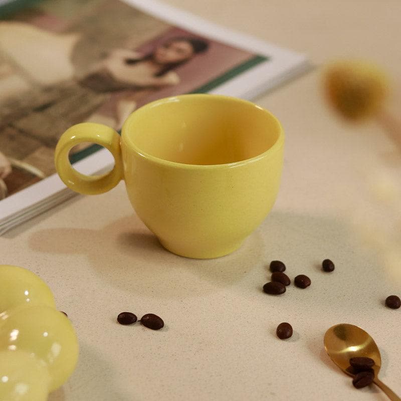 Buy Sunflower Glory Cup And Saucer - Yellow Mug & Tea Cup from Vaaree