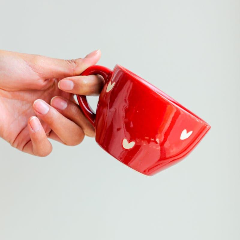 Buy Sweetheart Cup & Saucer Set (300 ML) - Red Mug & Tea Cup from Vaaree