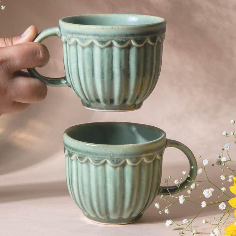 Buy Terra Tones Aqua Mug (350 ML) - Set Of Two Mug & Tea Cup from Vaaree