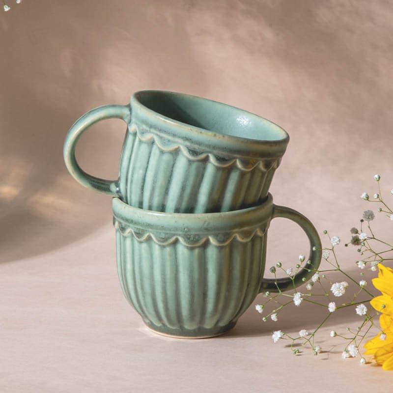 Buy Mug & Tea Cup - Terra Tones Aqua Mug (350 ML) - Set Of Two at Vaaree online