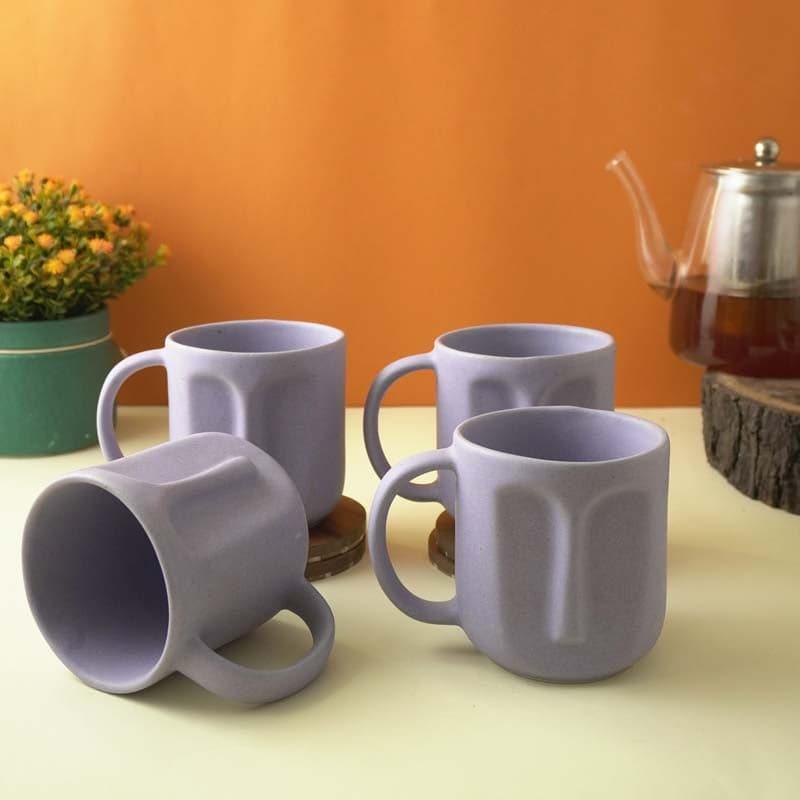 Buy The Straight Face Lilac Mug (300 ML) - Set Of Four Mug & Tea Cup from Vaaree