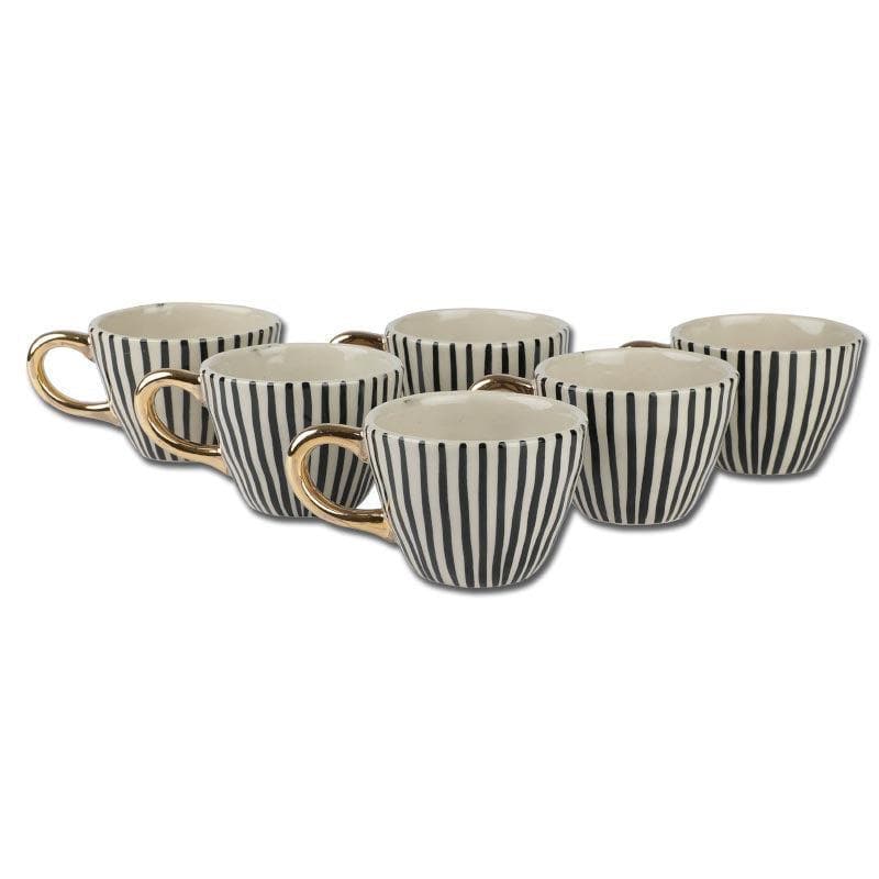 Buy The Striped Squad - Set Of Six Mug & Tea Cup from Vaaree