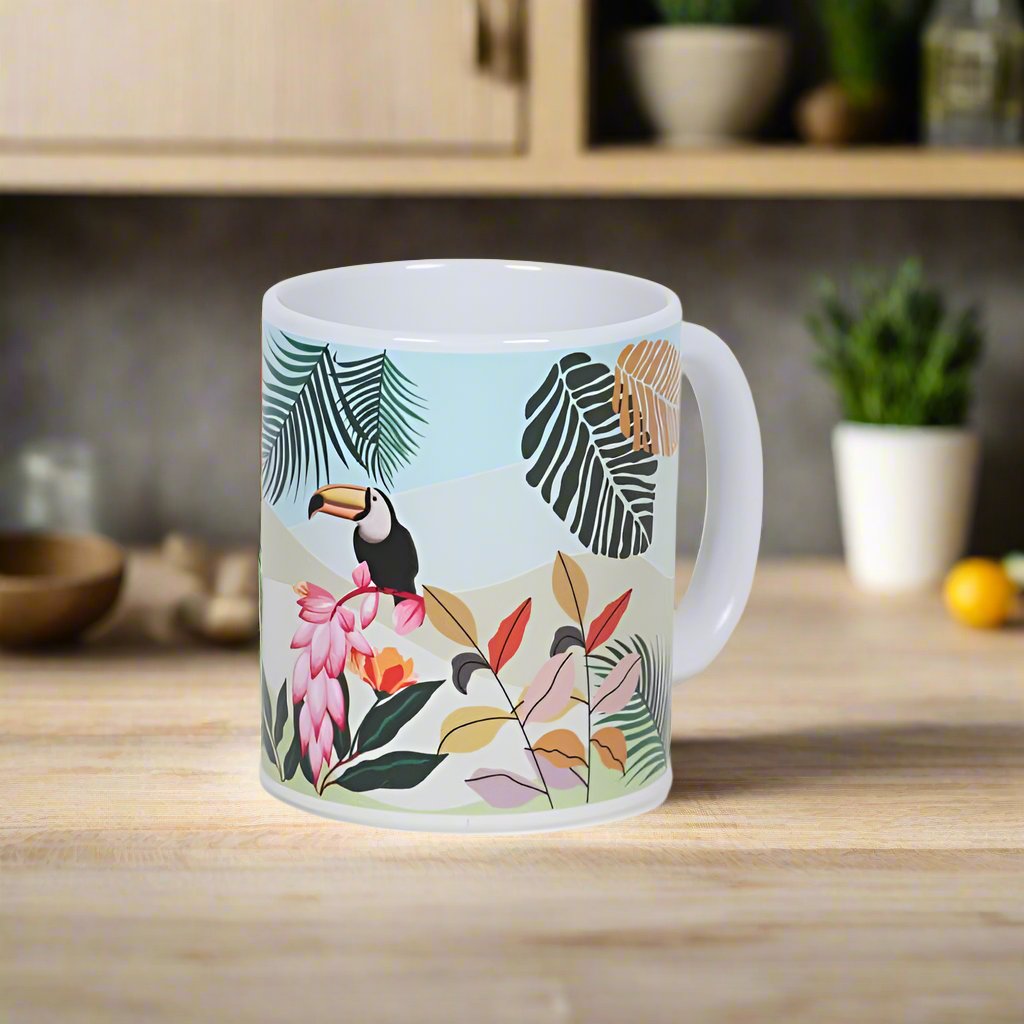 Buy Tropical Escape Mug - White Mug & Tea Cup from Vaaree