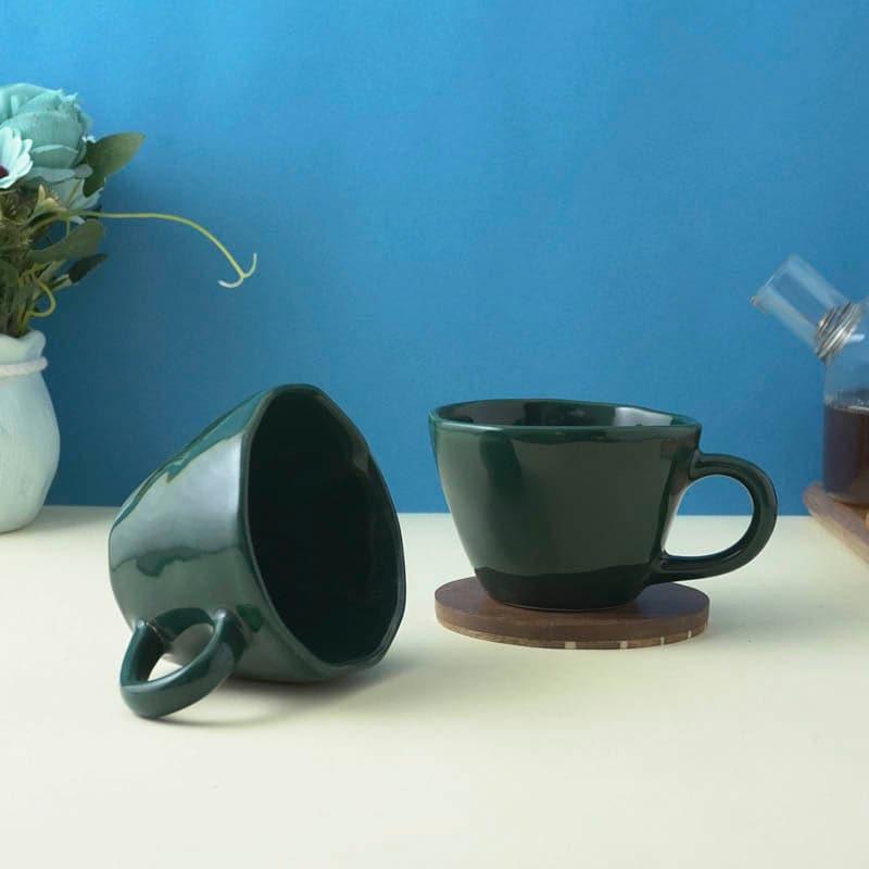 Buy Vance Mug (Dark Green) - Set Of Two Mug & Tea Cup from Vaaree