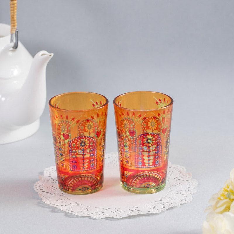 Mug & Tea Cup - Vibrant Jharokha Chai Glass - Set Of Two