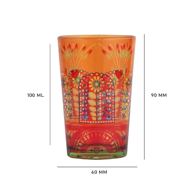 Mug & Tea Cup - Vibrant Jharokha Chai Glass - Set Of Two