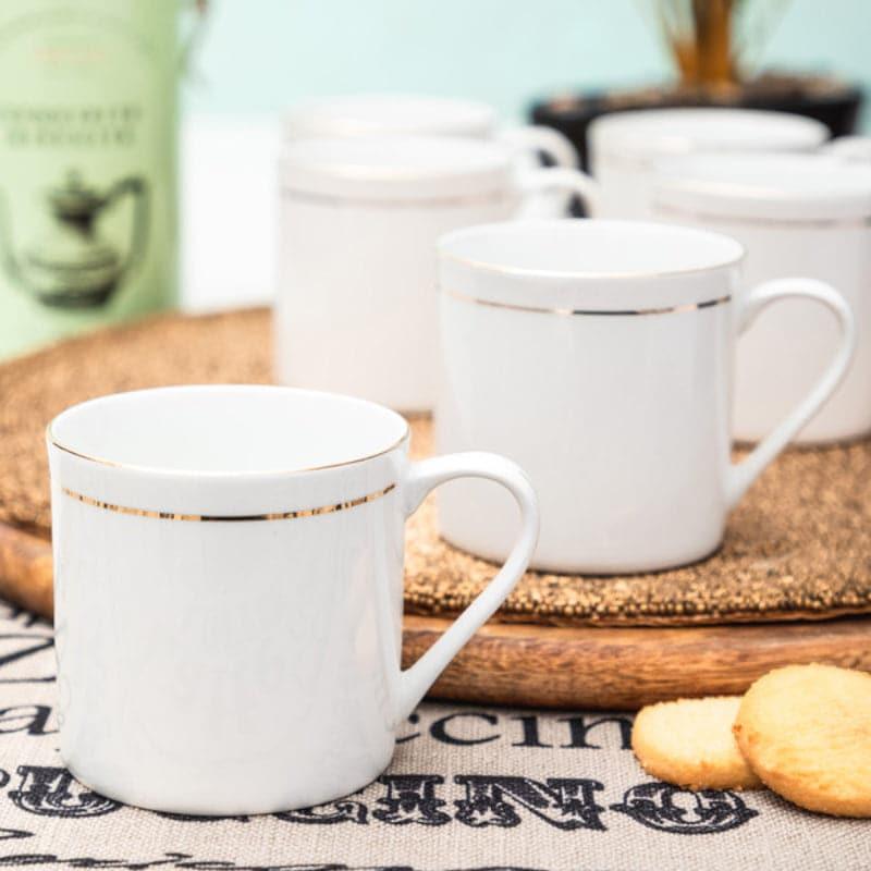 Buy Vivienne Goldline Mug (240 ML) - Set Of Six Mug & Tea Cup from Vaaree