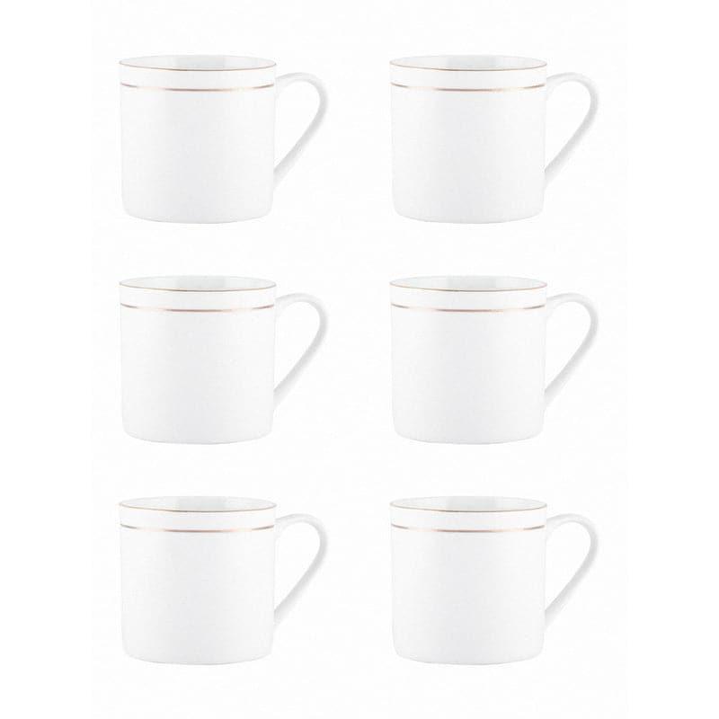 Buy Vivienne Goldline Mug (240 ML) - Set Of Six Mug & Tea Cup from Vaaree