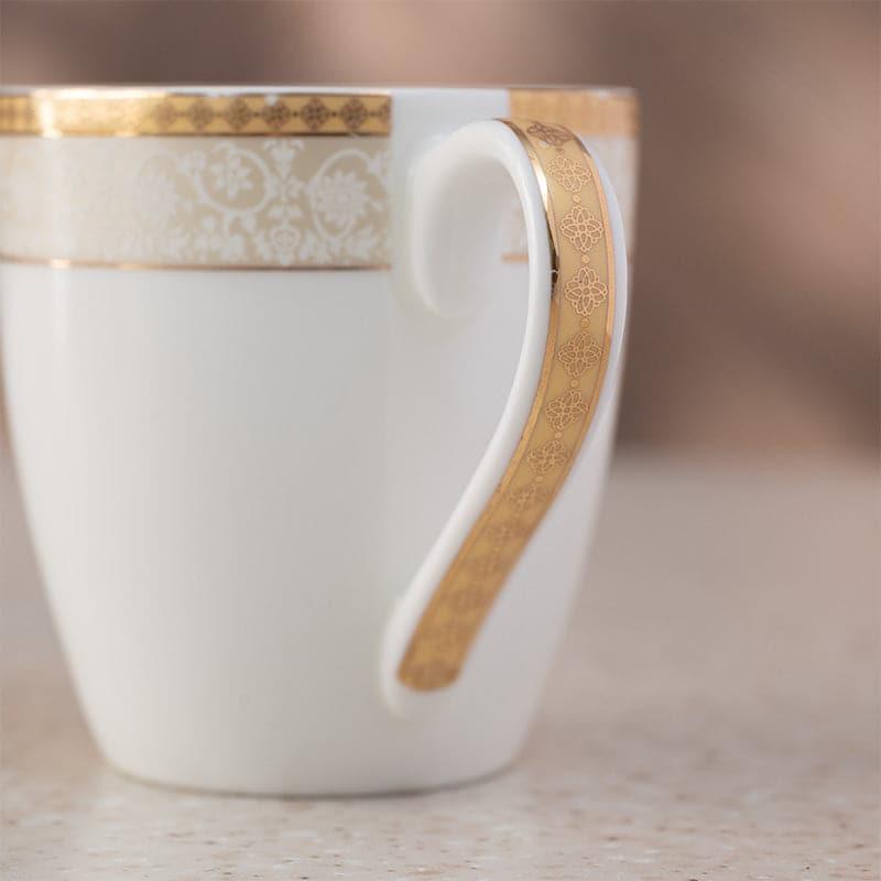 Mug & Tea Cup - Warda Goldline Mug (200 ML) - Set Of Six