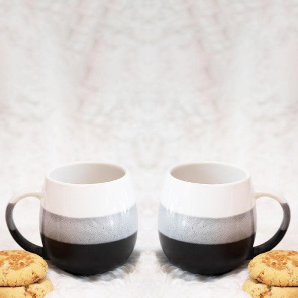 Mug & Tea Cup - Wave Riders Mug (Black) - Set Of Two