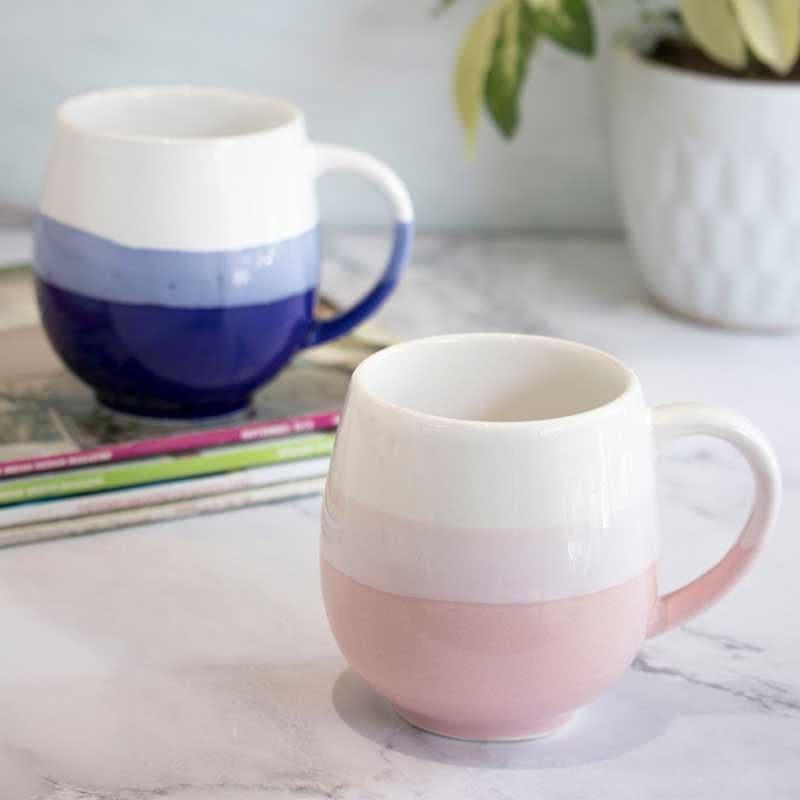 Mug & Tea Cup - Wave Riders Mug (Blue & Pink) - Set Of Two