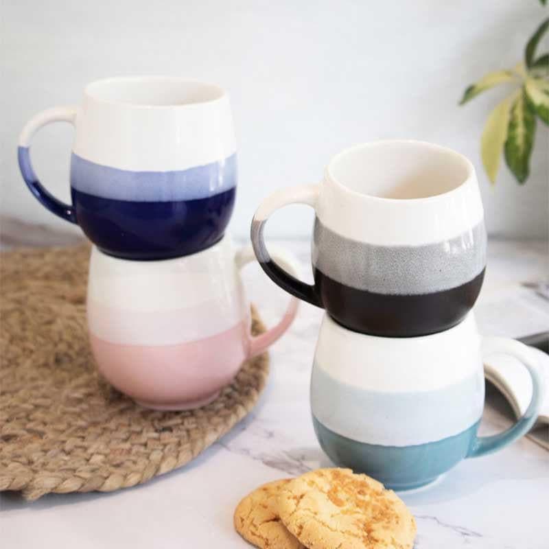 Mug & Tea Cup - Wave Riders Mugs - Set Of Four