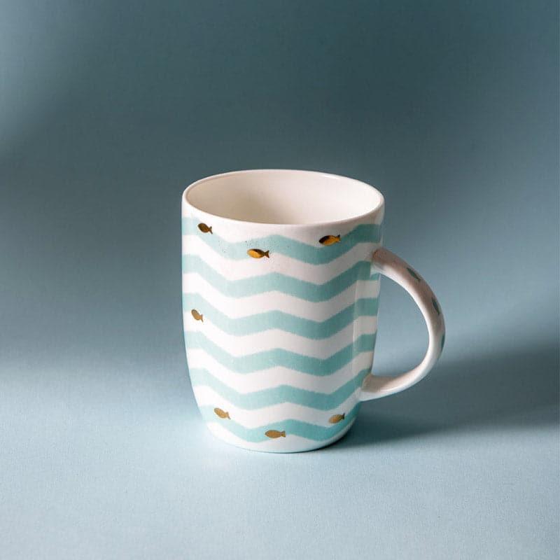 Mug & Tea Cup - Wavy Sea Mug - Set Of Two