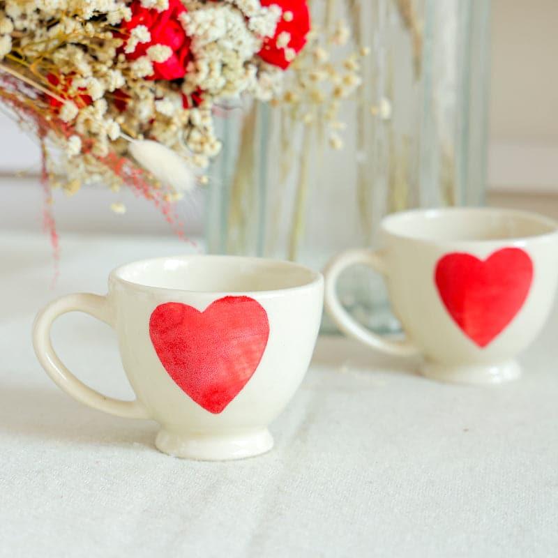 Buy Where My Heart Is Mug (300 ML) - Set Of Two Mug & Tea Cup from Vaaree