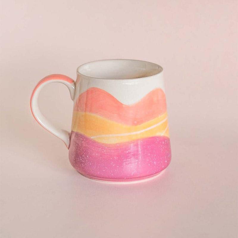 Buy Wilderness Handpainted Ceramic Mug - Pink Mug & Tea Cup from Vaaree