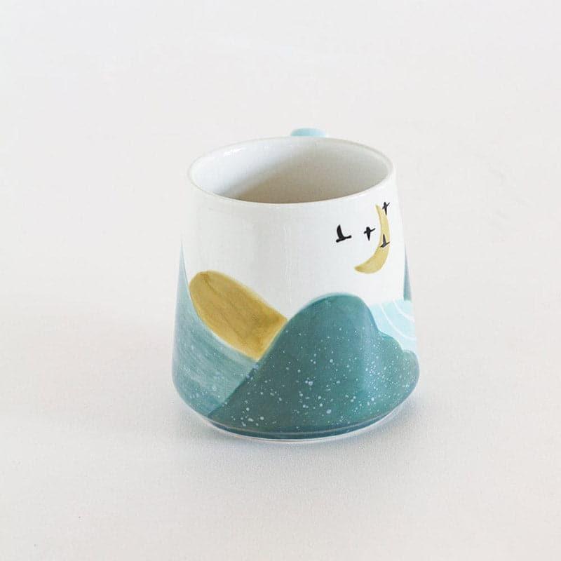 Mug & Tea Cup - Wilderness Handpainted Ceramic Mug - Teal