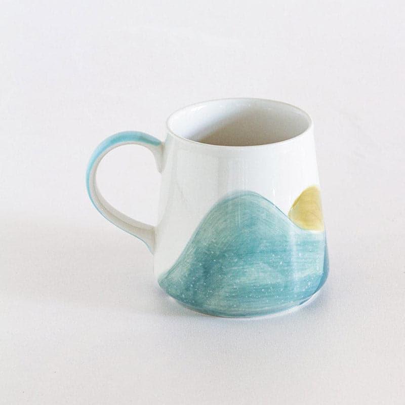 Buy Wilderness Handpainted Ceramic Mug - Teal Mug & Tea Cup from Vaaree